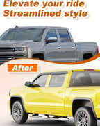 Extra-Thick Window Rain Guards Fit for Chevy Silverado/GMC Sierra 2014-2019 Crew Cab Rain Guard Truck Window Deflectors Side Window Visors Vent Shades Tape-on Vent Visors Car Accessories