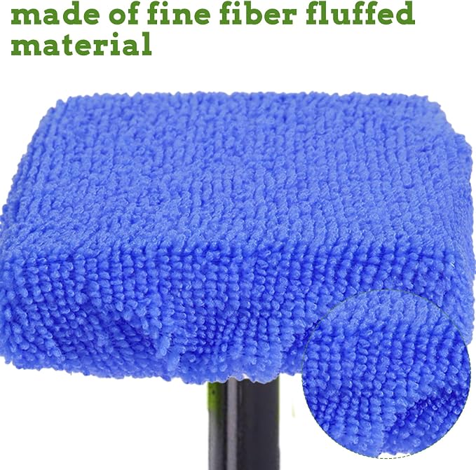 5 PCS Microfiber Cleaning Cloth for Windshield Cleaner, Reusable Microfiber Pads for Car Window Cleaning Tools, Interior Auto Glass Bonnets, Soft Lint-Free Washing Covers Fit 4X6 Inch Tools (Blue)