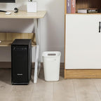 Plastic Small Bathroom Trash Can Wastebasket, 3.5 Gallon, White, 2 Pack | Compact Sturdy Garbage Can for Bathroom, Laundry Room, Kitchen, Office, Kids Room, Dorm, Durable, Easy to Clean