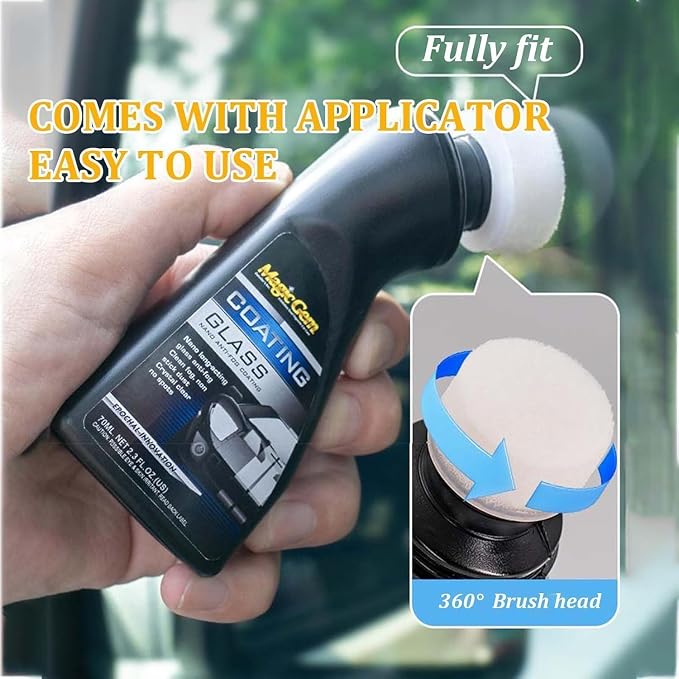 Micro-Molecular Anti-Fog Coating Agent Wiper, Magic Gem Coating Glass, Anti Fog For Car Windshield, Antifog Car Windshield, Anti Fog Glass Coating for Car Windshield Windows Mirrors (2PCS)