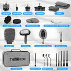 Car Detailing Kit, Car Detailing Brush Set, Car Cleaning Drill Brush Kit with Extension Pole, Professional Auto Detailing Supplies for Automobile Interior Exterior Wheels