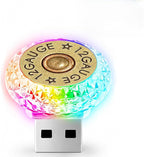 Bullet USB LED Car Interior Atmosphere Lamp, Portable Multi-Color Mini LED Night Light Auto Ambient Lighting, Universal Vehicle Interior Bedroom Decor Car Accessories Bullet Gifts for Women Men