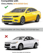 in-Channel Window Rain Guards Fit for Chevy Malibu 2016-2025(9 Gen) Rain Guards Extra Durable Window Deflectors Visors Vent Visors Vent Shades Car Accessories -4 pcs
