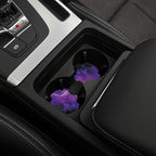 Starry Sky Purple Steering Wheel Cover Starry Sky Purple Milky Way Steering Wheel Cover Anti-Slip Universal Breathable 14-15-in 2 Car Cup Coasters for Men Women