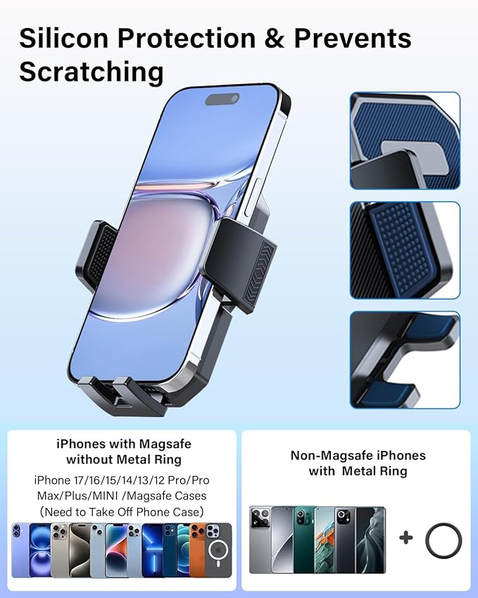 PZK Car Phone Mount for 2021 2022 2023 2024 Chevy Tahoe/Suburban/GMC Yukon | 10.2-inch Screen Auto Lock Car Phone Holder 360° Rotation LT/Z71/RST/High Country Accessories Hands-Free Not Affect Vent