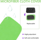 Car Window Cleaner Tool Kit,Microfiber Car Windshield Cleaner Inside with 4PCS Soft Reusable Cloth Cover,Universal Removable Car Glass Cleaner Tool Kit Car Cleaning Tools