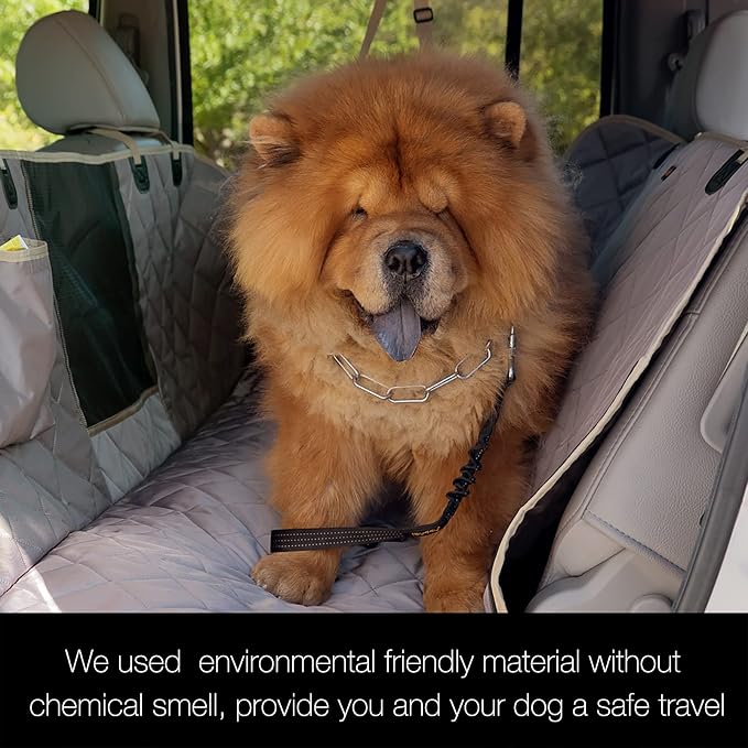 Truck Seat Cover for Dogs 100% Waterproof Back Seat Cover for Crew Cab Machine Washable X-Large Pet Hammock with Side Flap Against Dirt and Fur for Large SUV and Truck Dog Seat Protector