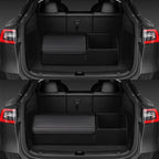 car organizers and storage for SUV,trunk organizer for sedan, leather foldable sleek box with lid,collapsible cargo bins, tool accessories containers,Collapsible Suede velvet (18 inch Covered)