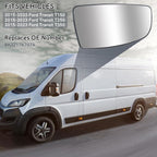 Driver Left Side Lower Mirror Glass fit Ford Transit T150 250 350 2015 2016 2017 2018 2019 2020 2021 2022 2023 MK8, Left Side View Convex Mirror Glass with Backing Plate