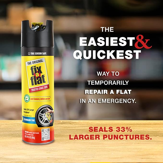 Tire Repair, 16 oz, 2-Pack | Emergency Use | Eco-Friendly Formula | For Standard Tires | Universal Fit