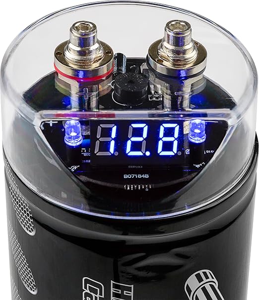 ACAP-D3500 Car Audio 24 Volt Surge Power 3.5 Farad Capacitor Kit for Car Stereo Amplifier with Digital Display and Electronic Protection, Black (3.5 Farad)