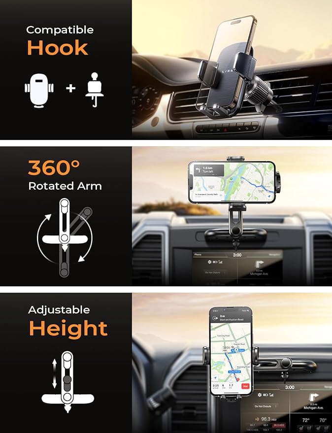 CD Phone Holders for Your Car | Protect Your Car Interior Sturdy Car Phone Holder Mount Holds Your Phone Securely Even on Bumpy Road