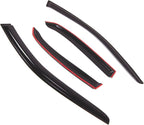 Outside Mount Window Vent Visors Rain Guards Compatible with Volvo S80 1999-2006 | Side Window Wind Deflectors Rain Shields | Smoke Tinted, 4 Pcs Set, DGWV-751