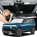 Windshield Sunshade for Rivian R1S 2022-2025 2026 Car Window Shade | Car Windshield Sun Shade Upgrade 4 Layers Blocks UV Rays Custom Fit R1S Front Windshield Sun Visor Keep Cool Car Accessories