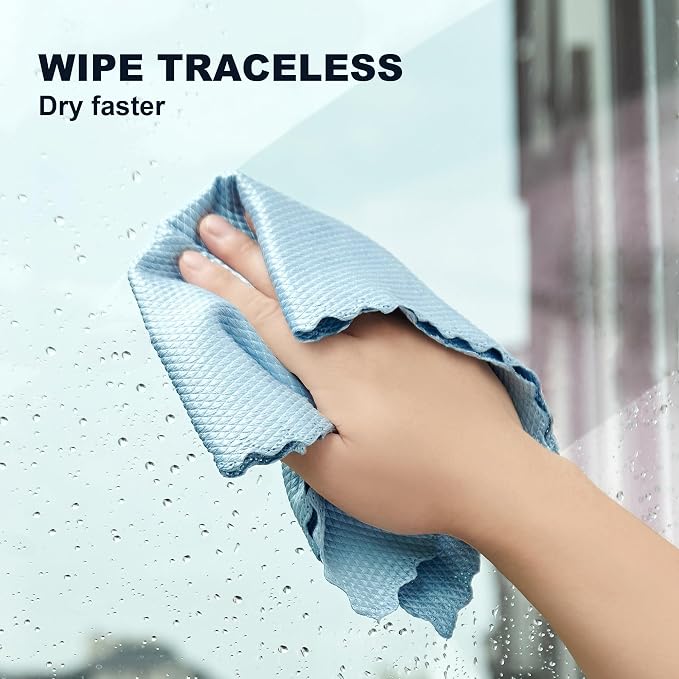 Fish Scale Streak Free Magic Glass Window Cleaning Cloth, Microfiber Cleaning Cloth, Reusable Absorbent Shiny Wipes, Microfiber Towels, Lint Free Dish Drying Polishing Towels, 5 pcs