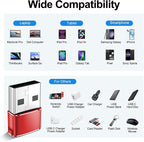 𝟒𝐏𝐚𝐜𝐤 𝐔𝐩𝐠𝐫𝐚𝐝𝐞𝐝 USB to USB C Adapter,Type-C Female to A Male Car Charger OTG Converter for Apple Watch Ultra 8 9 10,iPhone 16 15 14 13 Pro Max,Samsung S24,Nintendo Switch,AirPods,iPad,Car