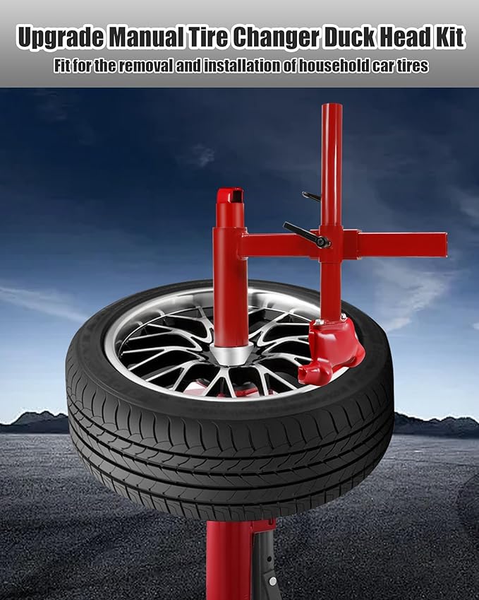 Upgrade Manual Tire Changer Duck Head Kit with Silver Cone, with Tire Changer Duck Head Fit for Most Car, Trucks, SUVs, ATV Tires (with Silver Cone)