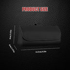 Sunglasses Holder for Car Sun Visor, Leather Auto Eyeglasses Storage Case with Hidden Magnetic Closure, Universal Protective Glasses Organizer Box, Visor Accessories for Woman Man (Black)