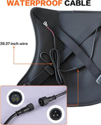 Motorcycle Heated Seat Cushion Electric Heated Seat Pad for Motorcycle, Snowmobile, and ATV with Universal Fit