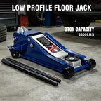 6600LBS Floor Jack, 3 Ton Capacity Car Jack, Low Profile Protable Hydraulic with Dual Pumps, Quilckly Lift and Slow Descent, Lifting Range 3-1/8" Min to 20" Max Blue and Grey