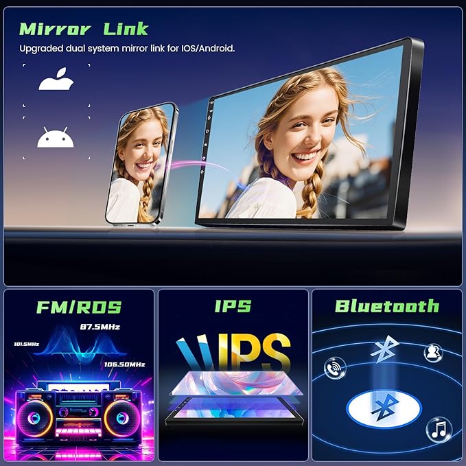 [64G] Android 15 Car Stereo for Subaru Legacy Outback Radio 2010-2014, 9'' Touch Screen Car Radio Wireless CarPlay Android Auto 2+64G GPS Mirror Link 5G WiFi Bluetooth FM/RDS/EQ Backup Cam