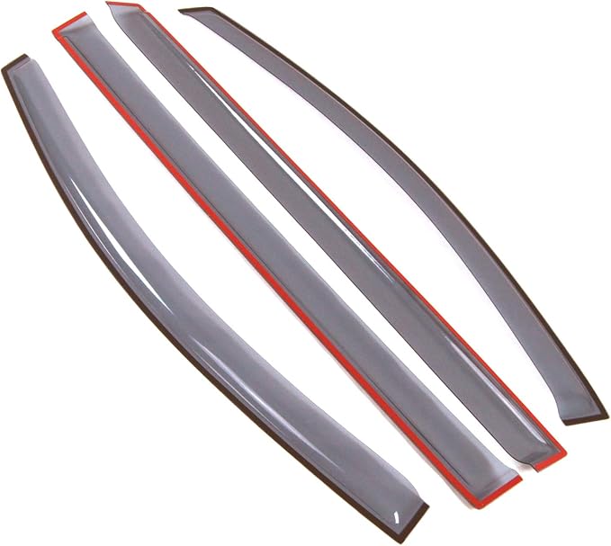 Car Window Rain Guard | Outside Mount Visors Auto Side Window Deflectors | Windows Visor Rain Shields Compatible with 2011-2016 Toyota Sienna | 4 Pcs Set, LGWV2-446, Light Tinted
