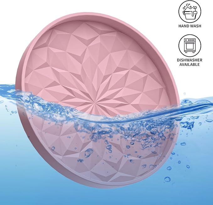 ME.FAN Car Coasters for Cup Holders [4 Pack] - 2.75In Silicone Auto Mug Mats - Universal Non-Slip Recessed Car Interior AccessoriesDusty Rose