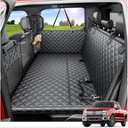 Dog Truck Seat Cover for Back Seat, Hard Bottom Dog Hammock for Car, Pet Bed Extender for 2-4 Large Dogs, Waterproof Seat Protector, Universal XL Size Fits for Crew Cab Truck/SUV, Black