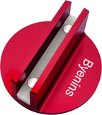 Car Aluminum Grooved Magnetic Jack Pad,Jack Pad Weld Frame Rail Adapter(red) with 0.4”Slotted Groove,Use for Car SUV Truck Pickup Maintenance,Repair and Tire Replacement
