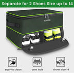 2 Layer Golf Trunk Organizer, Golf Gifts for Men with Separate Ventilated Compartment for 2 Pair Shoes, Waterproof Car Trunk Locker for Balls, Tees, Clothes, Gloves, Gifts for Golfers