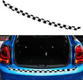 Rear Bumper Protector Sticker Compatible with Compatible with Mini Cooper F56 F55 R55 Anti-Collision Strip Trunk Threshold Decal Car Trunk Door Edge Vinyl Sticker Decoration for Car (Checkered)