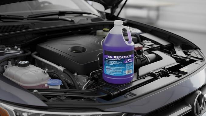 (6 Gallons) - All Season Blast Windshield Washer Fluid, -35°F Protection, Purple, 1 Gallon Jug, Ready to Use (6 GALLONS, Purple All Season Blast -35°F)