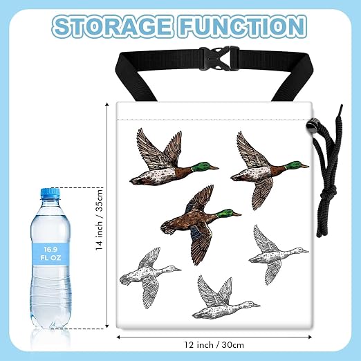 Wild Ducks Car Trash Bag - Waterproof Car Trash Bag Hanging Leakproof Car Garbage Bag - Washable Reusable Trash Bag for Car Interior Hanging Organizer Storage Vehicle Travelling Camping