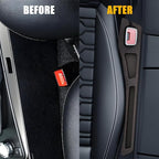 Car Seat Gap Filler, 2PCS Crevice Blocker Stopper Between Vehicle Seat Console, No Drop Automotive Fill Crevice Guard Interior Accessories, Universal for SUV Truck Sedan (Brown)