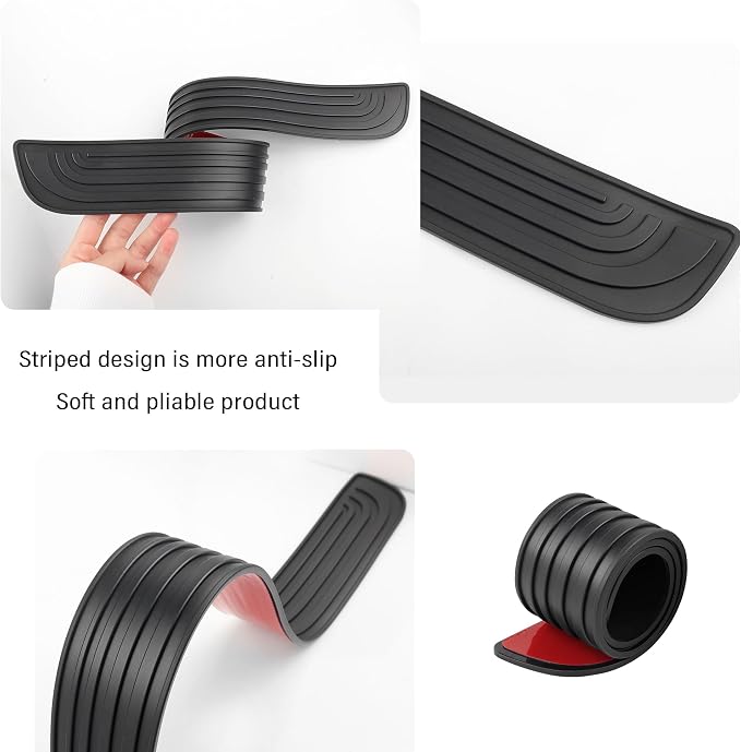 4PCS Car Door Sill Protector,Anti-Scratch & Waterproof Car Door Sills Scratch Protection,Universal Car Exterior Accessories Automotive Door Entry Guard for Car,Truck,SUV (Black, Width 1.57")