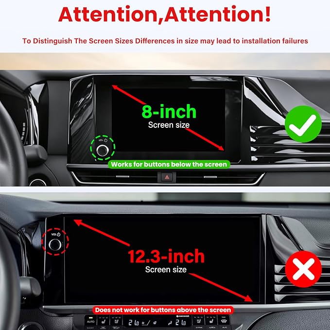 Car Phone Holder Fit for Toyota Camry LE/SE 2025-2026 Accessories -Cell Phone Mount for Camry 8 inch Touchscreen Hands-Free 360° Rotation(NOT FIT 12.3 inch) Does Not Affect Air Vent