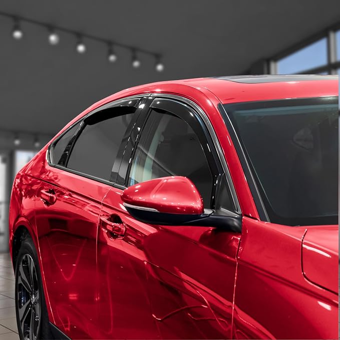 Voron Glass in-Channel Extra Durable Rain Guards for Honda Accord 2023-2026, Window Deflectors, Vent Window Visors, 4 Pieces - 200860
