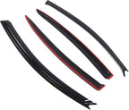 WD2-302 Dark Smoke 4 Pcs Set Window Visor (Outside Mount) Deflector Rain Guard Compatible with 2004-2009 Mazda Mazda3