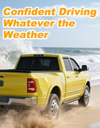 Extra-Thick Window Rain Guard for Dodge Ram 1500 2009-2024 Ram 2500&3500 2010-2025 Rain Guards Tape-on Side Truck Window Visors Vent Visor Window Deflectors Vent Shades Car Accessories
