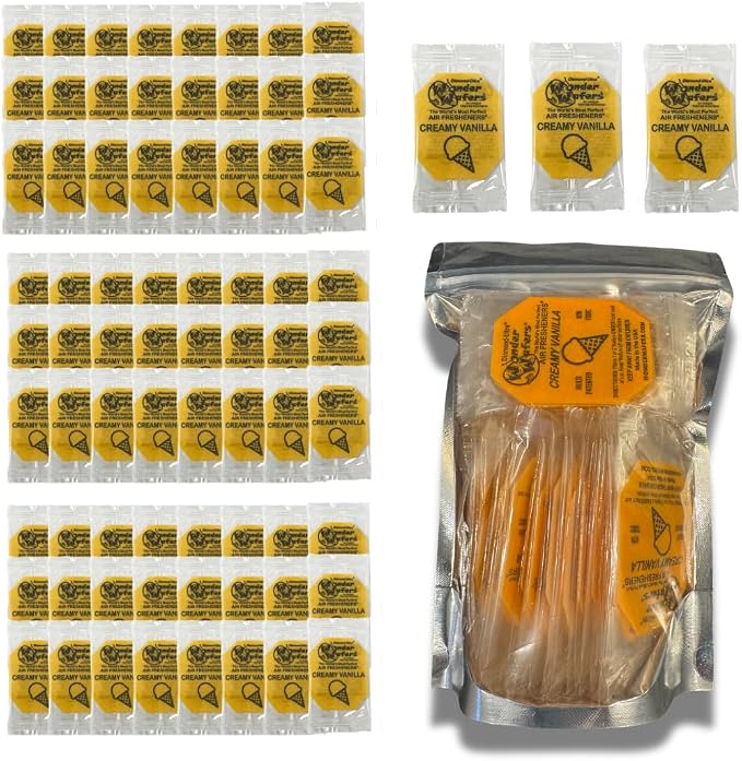 Wonder Wafers 75 count Air Fresheners Individually Wrapped, Creamy Vanilla Fragrance