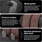 Car Purse Hook Purse Hook for Car Seats Headrest Car Seat Hooks,Heavy Duty Vehicle Organizer for Handbags, Groceries, Purses, Keep Car Tidy (Brown, 4 Pack)