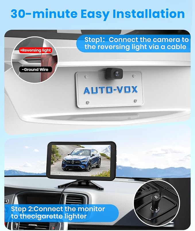 Wireless Backup Camera: 5" 1080P HD Dual-Channel Monitor, Easy Installation,Stable Digital Transmission Signal,IP69K Waterproof Night Vision Back Up Camera for Truck,SUV,Pickup,Car,Trailer