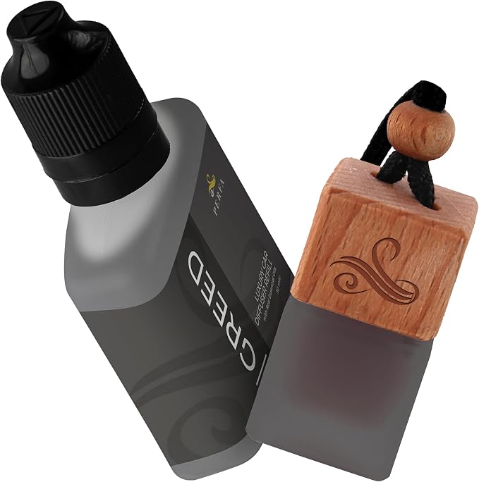 Greed Gift Set with Refill Bottle | Perfume Inspired Car Fragrances | Strong Car Freshener with Odor Eliminator Technology | Greed Automotive Freshener by