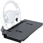 2-in-1 Car Steering Wheel Desk & Seat Gap Organizer Filler Tray | Foldable Adjustable Height Car Desk for Laptop Computer Tablet, Eating - Portable Table for Car Workstation Truck SUV Tesla