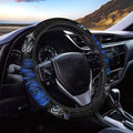 Car Steering Wheel Covers Universal 15 inch Fit Almost Car Blue Rose Steering Wheel Covers Comfortable Soft Sweat Absorbing Steering Wheel Stretch-on Protector Cover Auto Decoration