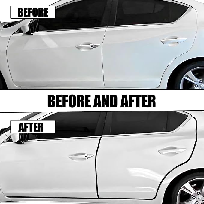 13.1Ft (4M) Car Door Edge Guards, Rubber U Shape Automotive Door Entry Guard Protector Strip, No Glue Required, Universal Vehicle Doors Edge Trim, Exterior Car Accessories (Black, 13.1FT)