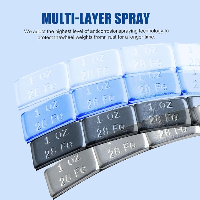 Upgraded Wheel Weights 1oz - 72PCS Adhesive Stick on Wheel Weights, 72 oz/Box, Perfect for Cars/Trucks/SUVs/Motorcycles