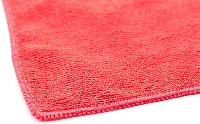 Sport & Workout Towel - Gym, Exercise, Fitness, Spa, Ultra Soft, Super Absorbent, Fast Drying Premium Microfiber, 320gsm, 16in x 27in, Red (3-Pack)