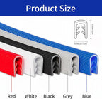 Car Door Edge Guards, 16Ft Rubber Seal Car Door Edge Trim, U Shape Door Edge Protector Guard, Aluminum Weather Proofing Automotive Door Edge Molding, Protection for Most Cars (Blue)