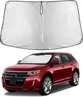 Windshield Sunshade Compatible for Ford Edge 2007-2012 2013 2014, Sun Visor for Front Windshield & Window Sun Shade Cover, UV Heat Blocker & Protector, Car Accessories